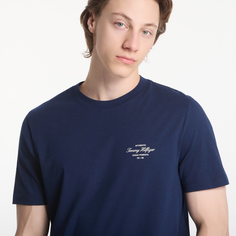 Tommy Hilfiger Nautical Back Photo Regular Tee Carbon Navy