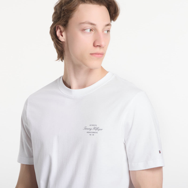 Tommy Hilfiger Nautical Back Photo Regular Tee White
