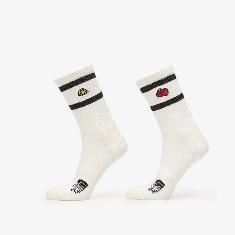 The North Face Everyday Crew TNF Icons Sock 2-Pack White Dune