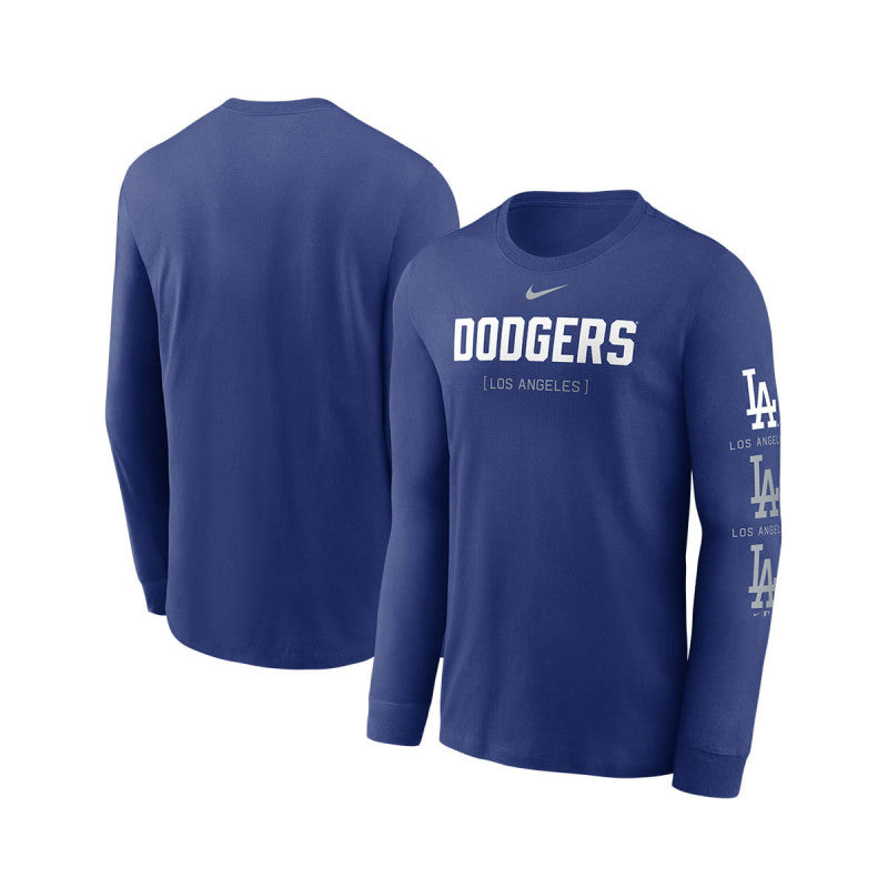 Nike MLB Men's Sleeve Repeater Cotton Tee Longsleeve Los Angeles Dodgers