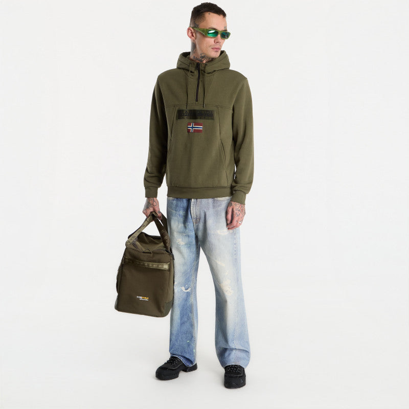 Napapijri Burgee Half-Zip Hoodie 2.0 Olive Night