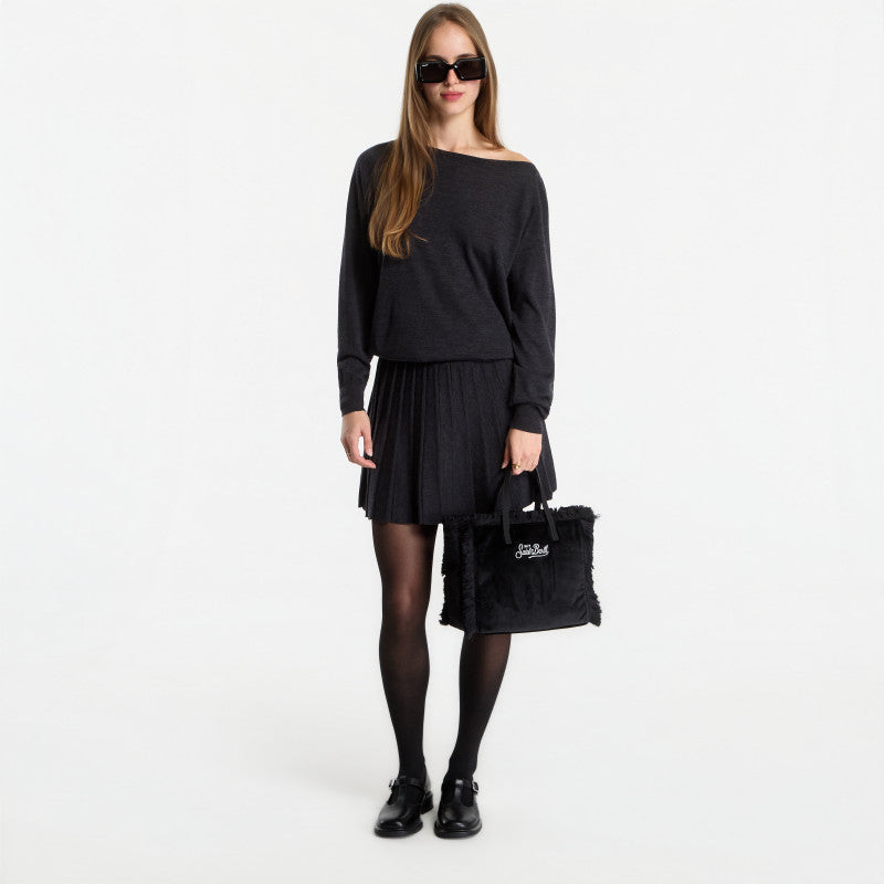 MC2 Saint Barth Naty Merino Top Charcoal