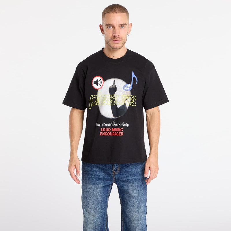 PLEASURES Loud Music T-Shirt Black