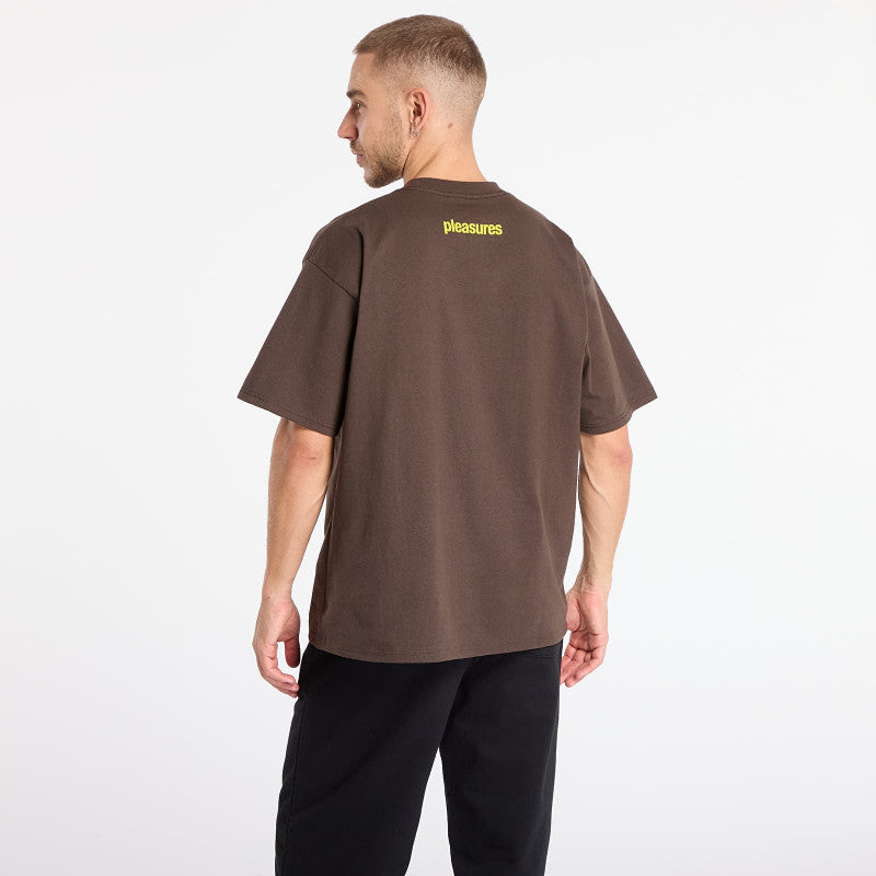 PLEASURES Domination T-Shirt Brown