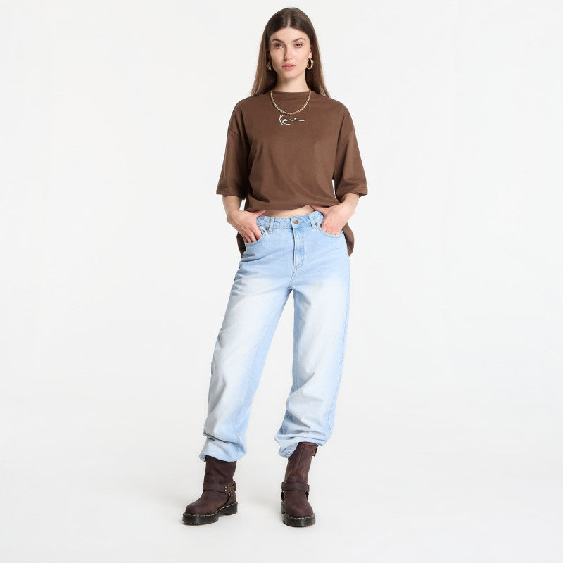 Karl Kani Signature Stencil Peached Oversized T-Shirt Brown