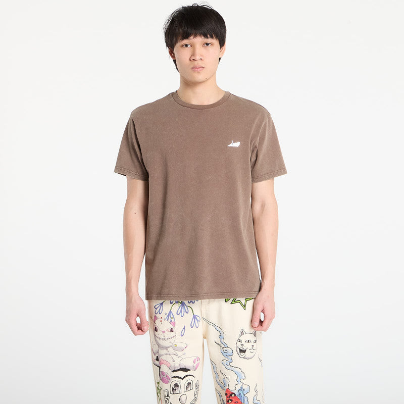 RIPNDIP Castanza Short Sleeve Tee Brown Vintage Wash