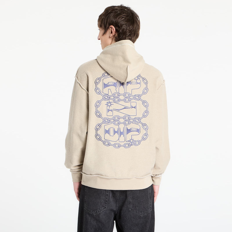 RIPNDIP Linked Up Reverse Stitched Hoodie Khaki