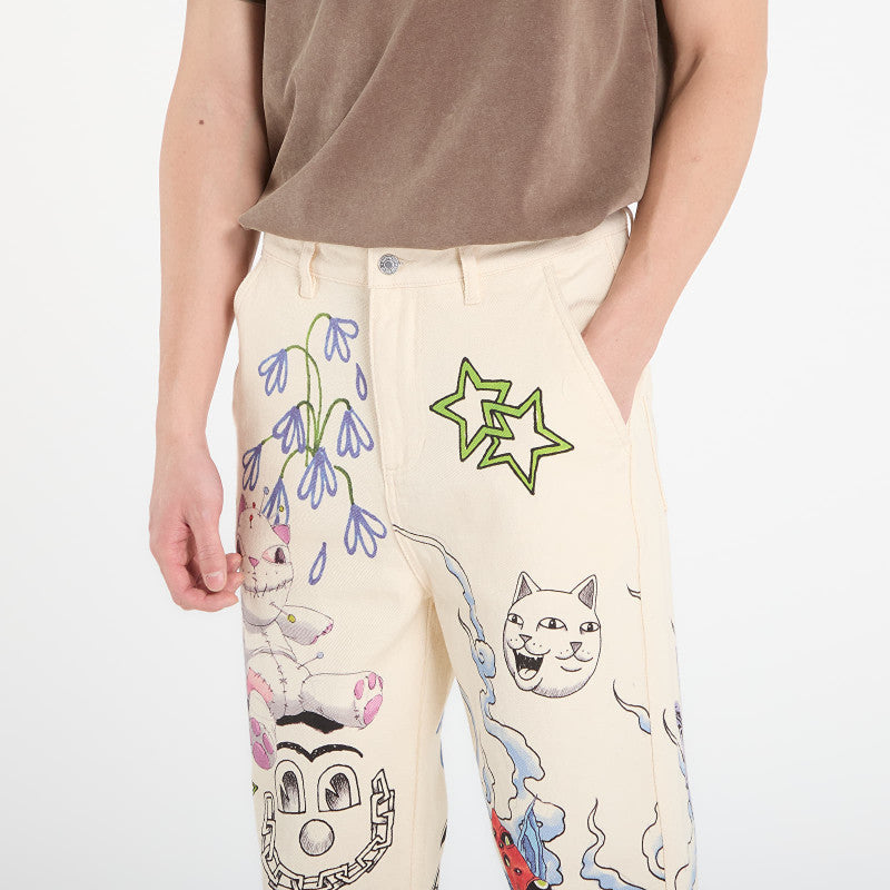 RIPNDIP Travis Pants Off White