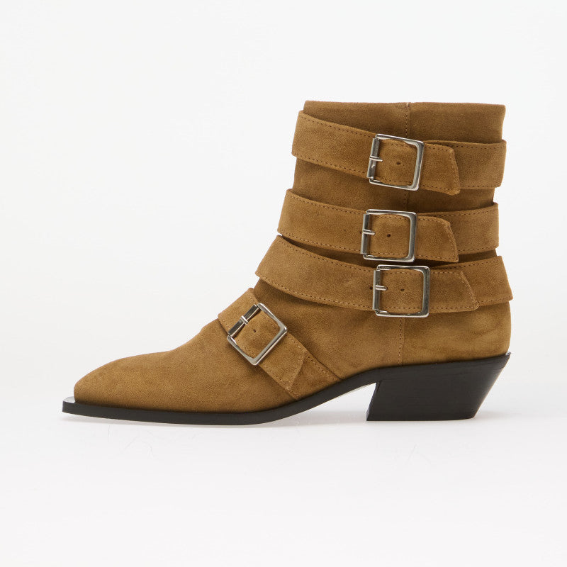 Alohas Eras Suede Leather Ankle Boots Tan
