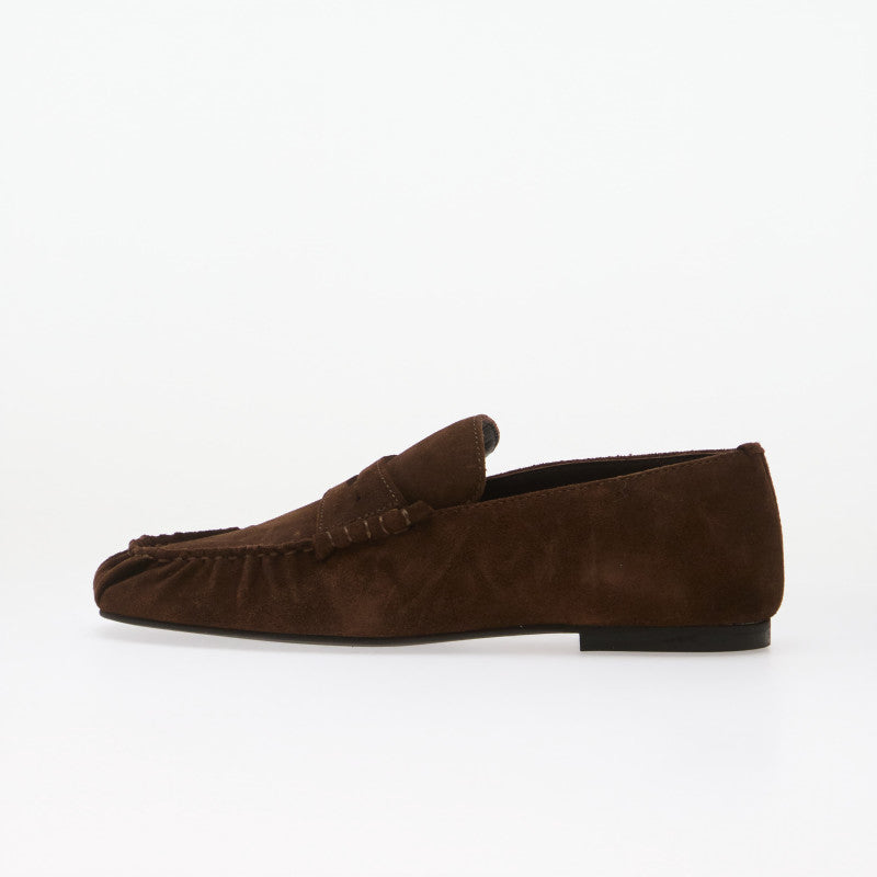 Alohas Aven Suede Brown Leather Loafers Chocolate Brown