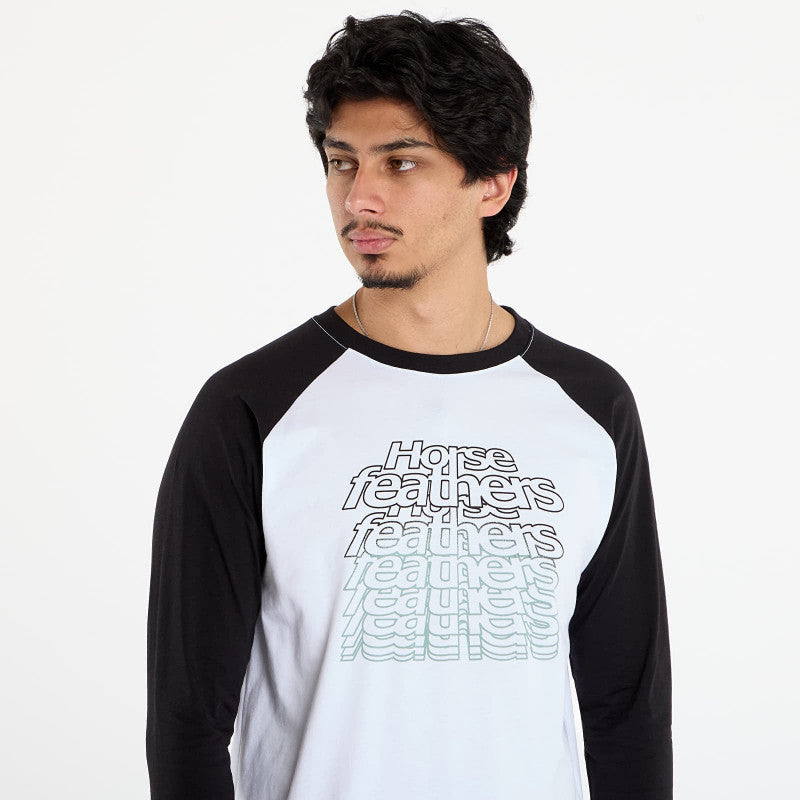 Horsefeathers Rollin Raglan T-Shirt White/ Black