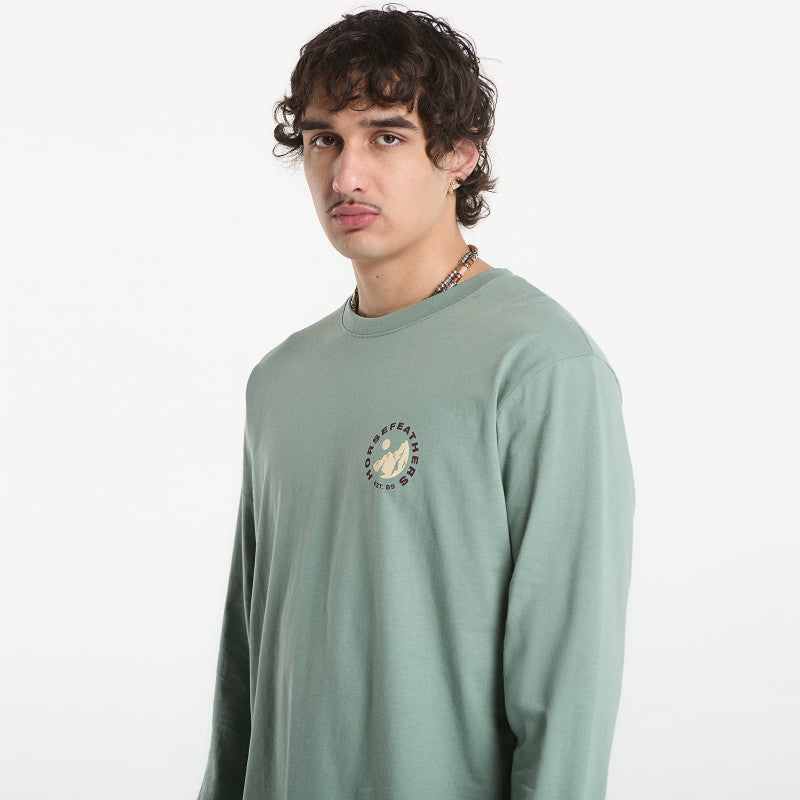Horsefeathers Altitude Ls T-Shirt Iceberg Green