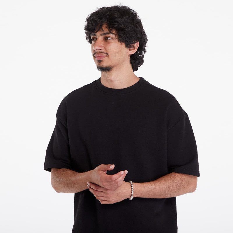 Urban Classics Light Terry T-Shirt Crew Black