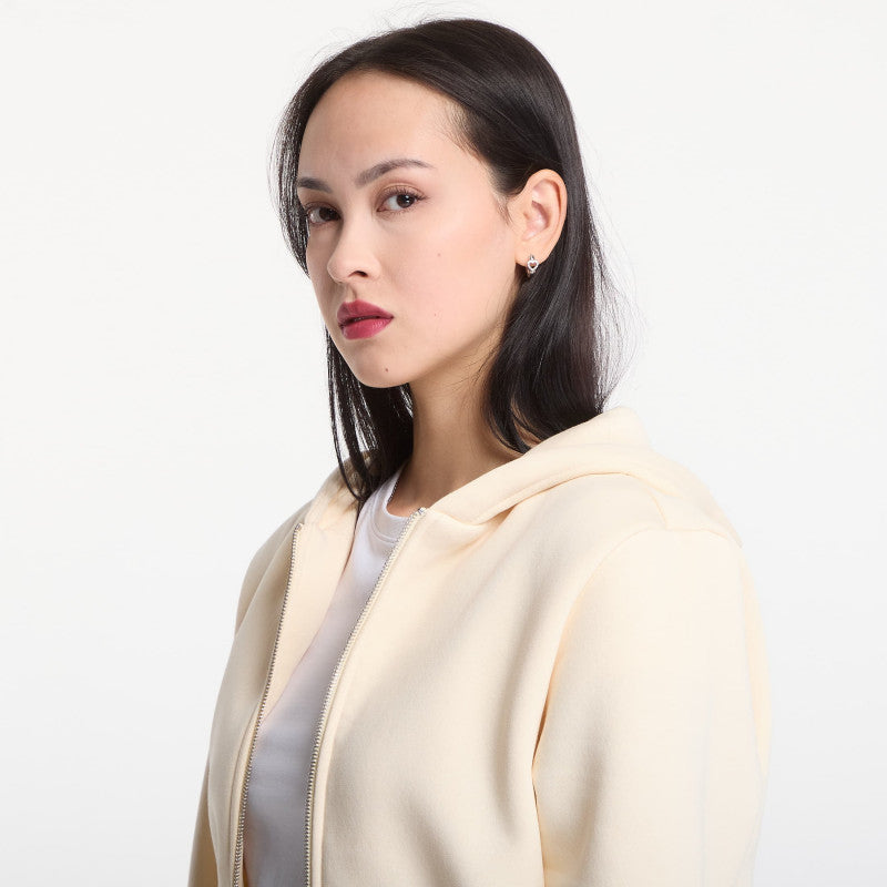 Urban Classics Fluffy Zip Hoody White Sand