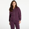 Urban Classics Ladies Fluffy Zip Hoody Plum Purple