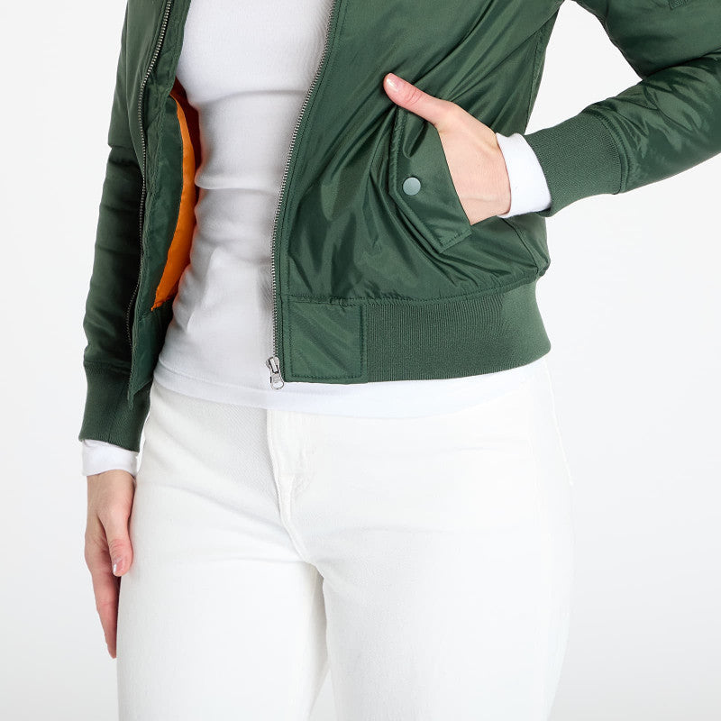 Urban Classics Ladies Basic Bomber Jacket Green