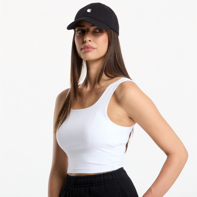 Urban Classics Ladies Cropped Polyamide Top White