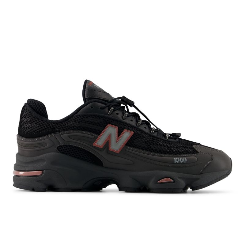 New Balance 1000 Black Metallic/ Red Rock