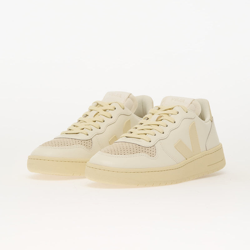 Veja V-10 Leather Pure_Calcaire