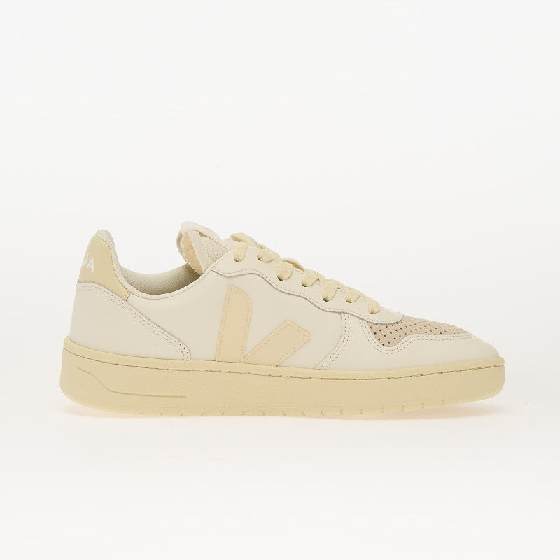 Veja V-10 Leather Pure_Calcaire