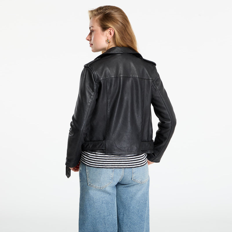 AllSaints Balfern Leather Biker Jacket Black