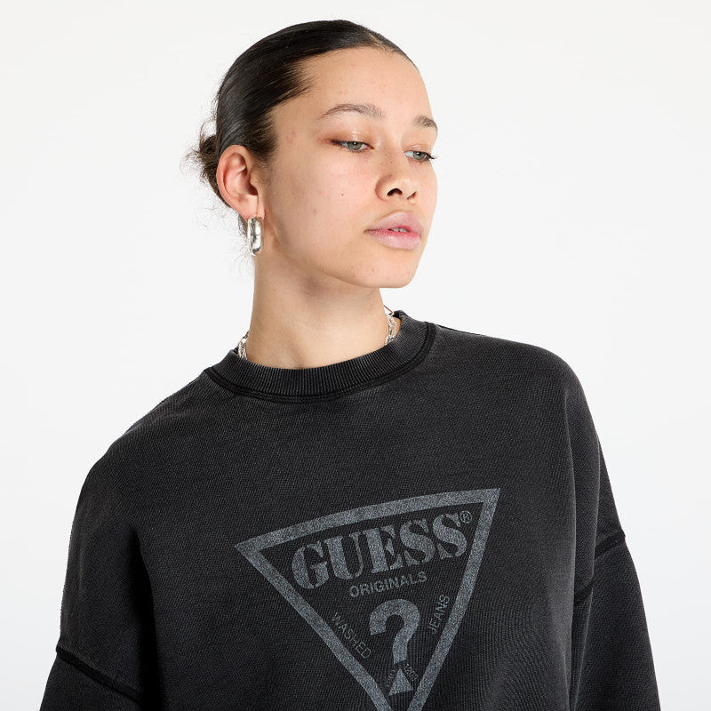 Guess Originals Vintage Triangle Sweatshirt Jet Black Multi