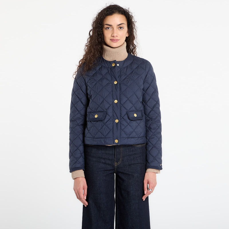 Tommy Hilfiger G/Button Quilted Reg Lady Jacket Dark Night Navy