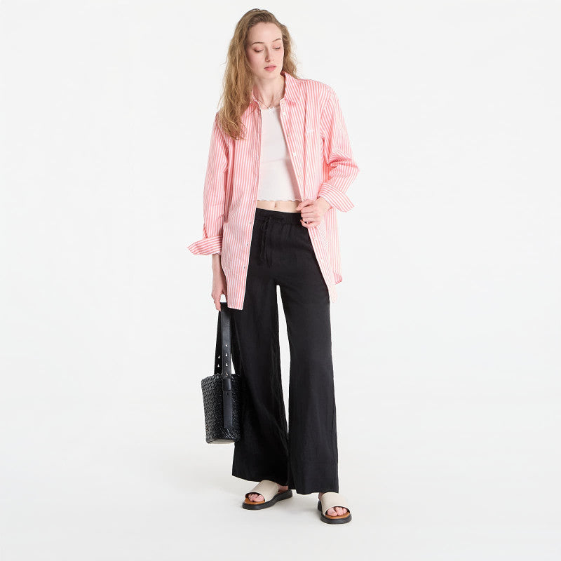 Tommy Hilfiger Ess Linen Pull On Pants Black