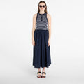 Sukienka Tommy Hilfiger Gold Button Poplin Mix Dress Breton Stripe Dark Night/ Ecru
