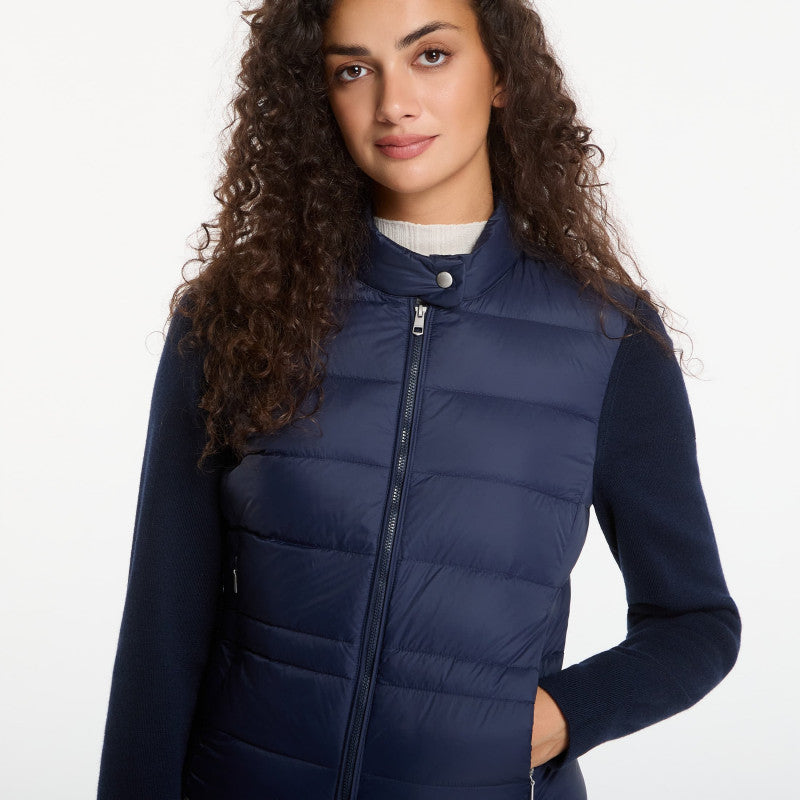 Tommy Hilfiger Lw Down Knit Mix Jacket Dark Night Navy