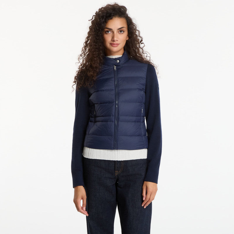 Tommy Hilfiger Lw Down Knit Mix Jacket Dark Night Navy